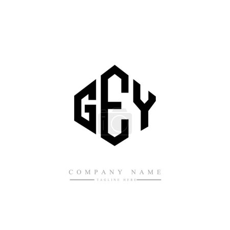 Illustration for GEY letter initial logo template design vector - Royalty Free Image
