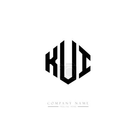 Ilustración de KUI carta inicial logo plantilla diseño vector - Imagen libre de derechos
