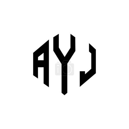 Ilustración de AYL letter logo design with polygon shape. AYL polygon and cube shape logo design. AYL hexagon vector logo template white and black colors. AYL monogram, business and real estate logo. - Imagen libre de derechos