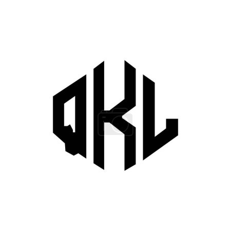 Ilustración de Diseño del logotipo de la letra QKL con forma de polígono. Diseño de logotipo en forma de polígono y cubo QKL. Plantilla de logotipo de vectores hexágono QKL colores blanco y negro. Monograma de QKL, logotipo de negocios y bienes raíces. - Imagen libre de derechos