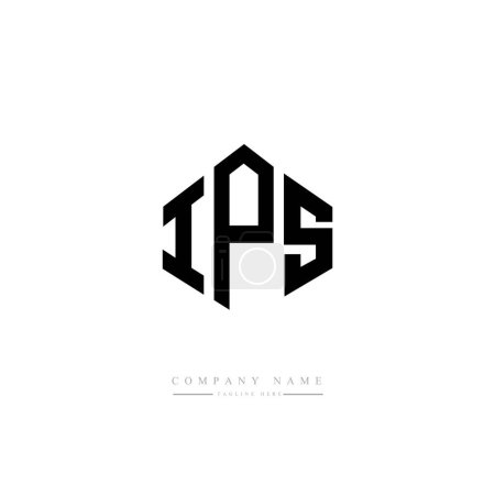 Ilustración de IPS carta logotipo inicial plantilla diseño vector - Imagen libre de derechos