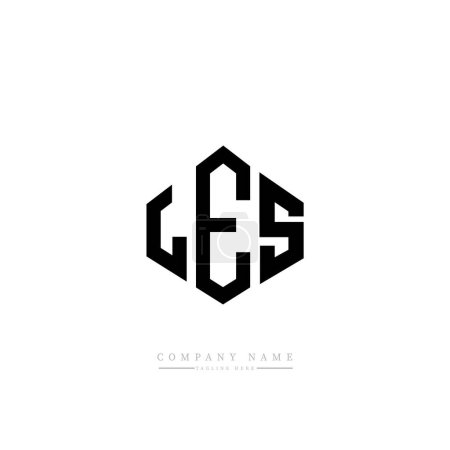 Illustration for LES letter initial logo template design vector - Royalty Free Image
