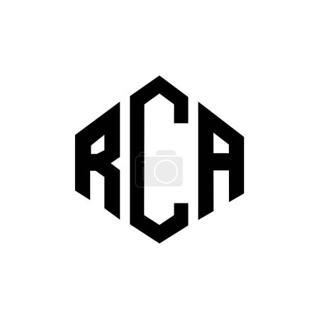 Ilustración de Diseño del logotipo de la letra RCA con forma de polígono. Diseño de logotipo de forma de polígono y cubo RCA. Plantilla RCA hexágono vector logo blanco y negro colores. Monograma de RCA, logotipo de negocios y bienes raíces. - Imagen libre de derechos