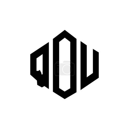 Illustration for QOV, QOV logo, QOV letter, QOV polygon, QOV hexagon, QOV cube, QOV vector, QOV font, QOV logo design, QOV monogram, QOV technology logo, QOV symbol, QOV alphabet, polygon font, hexagon logo, cube, polygon, hexagon, logo, box icon, logo designs, real - Royalty Free Image