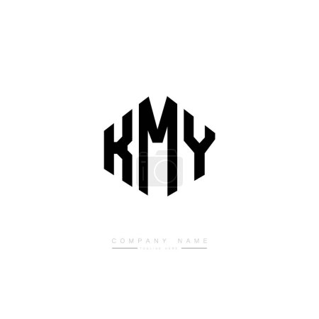 Ilustración de KMY carta inicial logo plantilla diseño vector - Imagen libre de derechos