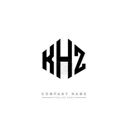 Ilustración de Vector de diseño de plantilla de logotipo inicial letra KHZ - Imagen libre de derechos