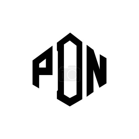 Ilustración de PDN letter logo design with polygon shape. PDN polygon and cube shape logo design. PDN hexagon vector logo template white and black colors. PDN monogram, business and real estate logo. - Imagen libre de derechos
