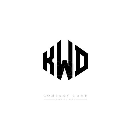 Illustration for KWD letter initial logo template vector - Royalty Free Image