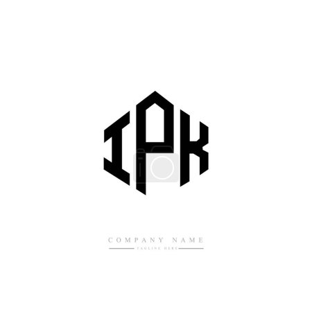 Ilustración de IPK carta inicial logotipo plantilla vector - Imagen libre de derechos