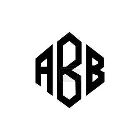Téléchargez les illustrations : ABB lettre logo design avec forme de polygone. ABB polygone et conception de logo en forme de cube. Gabarit de logo ABB hexagone vectoriel blanc et noir. Monogramme ABB, logo commercial et immobilier. - en licence libre de droit