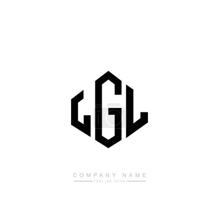 Ilustración de LGL carta inicial logotipo plantilla vector - Imagen libre de derechos