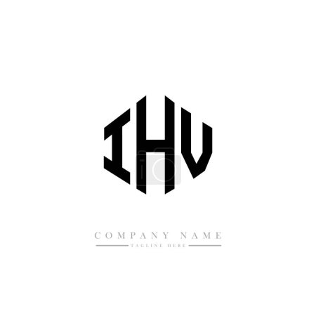 Téléchargez les illustrations : Modèle de logo initial lettre IHV vecteur - en licence libre de droit