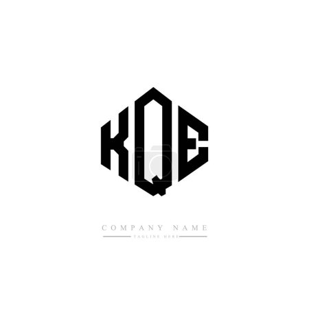 Illustration for KQE letter initial logo template vector - Royalty Free Image