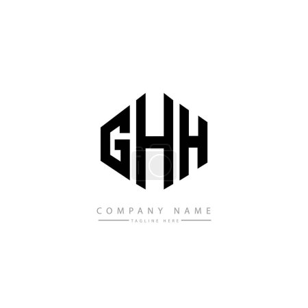 Téléchargez les illustrations : Modèle de logo initial lettre GHH vecteur - en licence libre de droit