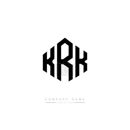 Ilustración de KRK carta inicial logo plantilla vector - Imagen libre de derechos