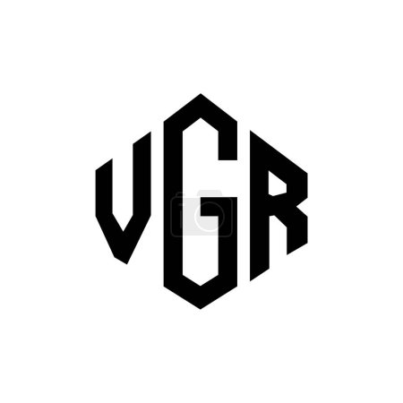 Illustration for VGS letter logo design with polygon shape. VGS polygon and cube shape logo design. VGS hexagon vector logo template white and black colors. VGS monogram, business and real estate logo. - Royalty Free Image
