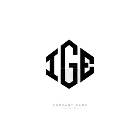 Illustration for IGE letters initial logo template design vector - Royalty Free Image