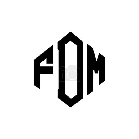 Téléchargez les illustrations : Lettres FDM modèle de logo initial vecteur de conception - en licence libre de droit