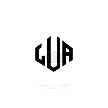 Ilustración de LUA letras logotipo inicial plantilla diseño vector - Imagen libre de derechos