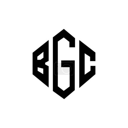 Illustration for BGC letter logo design with polygon shape. BGC polygon and cube shape logo design. BGC hexagon vector logo template white and black colors. BGC monogram, business and real estate logo. - Royalty Free Image
