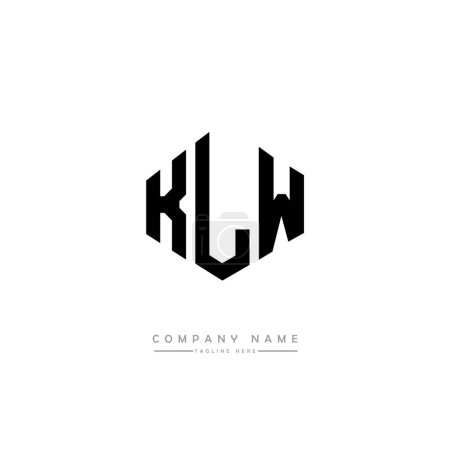 Ilustración de KLW carta inicial logotipo plantilla vector - Imagen libre de derechos