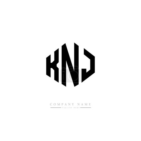Téléchargez les illustrations : KNJ lettre initiale modèle de logo vecteur - en licence libre de droit
