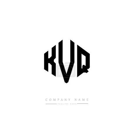 Illustration for KVQ letter initial logo template vector - Royalty Free Image