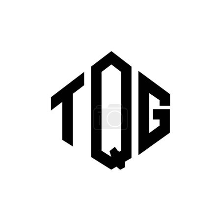Téléchargez les illustrations : TQG letter logo design with polygon shape. TQG polygon and cube shape logo design. TQG hexagon vector logo template white and black colors. TQG monogram, business and real estate logo. - en licence libre de droit