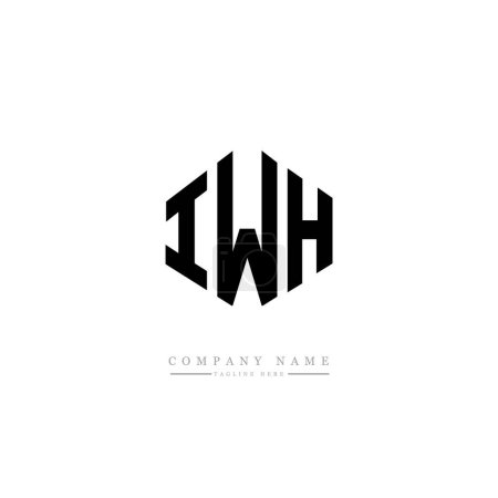 Illustration for IWH letters logo design vector illustration - Royalty Free Image