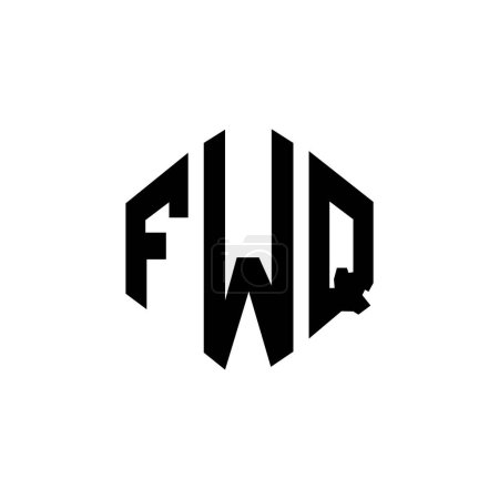Ilustración de FWQ letras logotipo diseño vector ilustración - Imagen libre de derechos