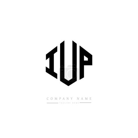 Ilustración de IUP letras logotipo diseño vector ilustración - Imagen libre de derechos