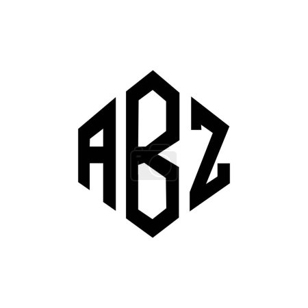 Illustration for ABA letter logo design with polygon shape. ABA polygon and cube shape logo design. ABA hexagon vector logo template white and black colors. ABA monogram, business and real estate logo. - Royalty Free Image