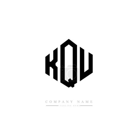 Ilustración de KQU letras logotipo diseño vector ilustración - Imagen libre de derechos