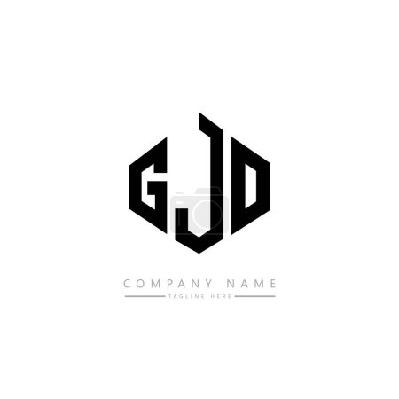 Téléchargez les illustrations : Illustration vectorielle de conception de logo de lettres GJO - en licence libre de droit