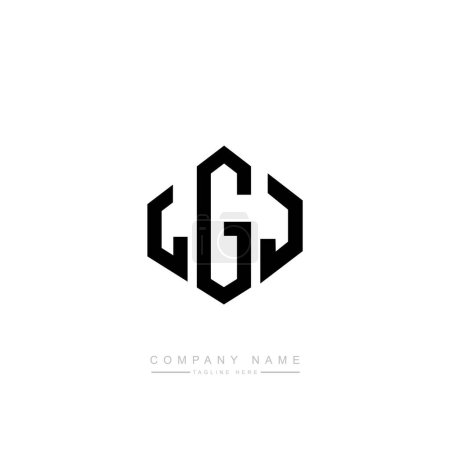 Ilustración de LGJ letras logotipo diseño vector ilustración - Imagen libre de derechos
