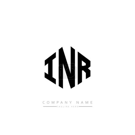 Ilustración de INR letras logotipo diseño vector ilustración - Imagen libre de derechos
