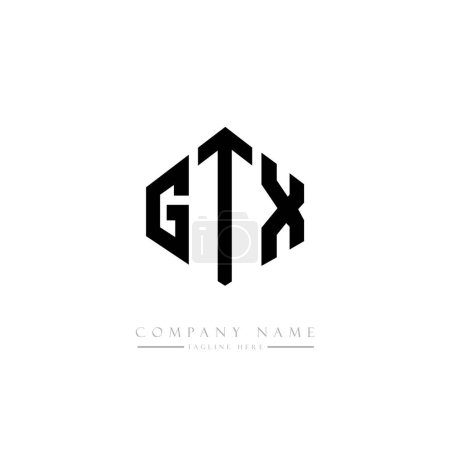 GTX letters logo design vector illustration
