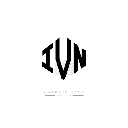 Ilustración de IVN letras logotipo diseño vector ilustración - Imagen libre de derechos