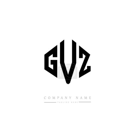 Ilustración de GVZ letras logotipo diseño vector ilustración - Imagen libre de derechos