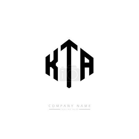 Ilustración de KTA letras logotipo diseño vector ilustración - Imagen libre de derechos