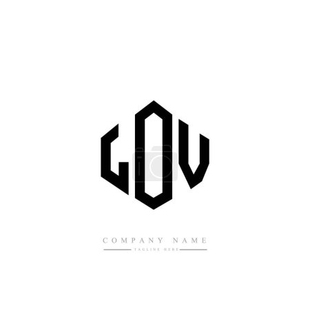 Illustration for LOV letters logo design vector illustration - Royalty Free Image