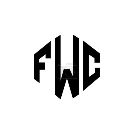 Illustration for FWC letters logo design vector illustration - Royalty Free Image