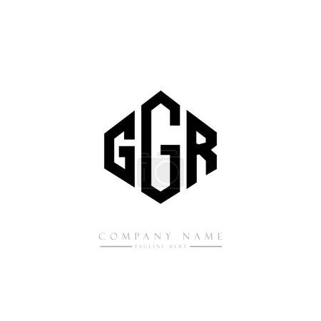 Ilustración de GGR letras logotipo diseño vector ilustración - Imagen libre de derechos