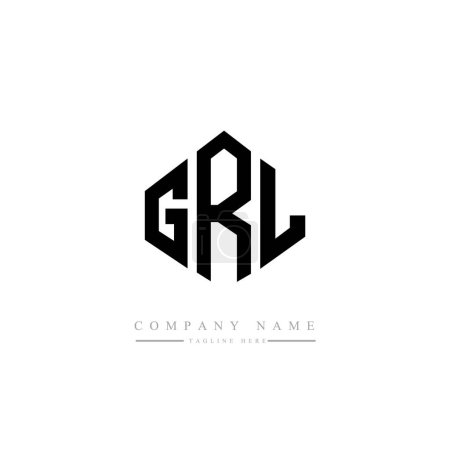 Ilustración de GRL letras logotipo diseño vector ilustración - Imagen libre de derechos