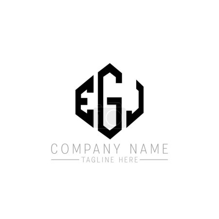 Ilustración de EGJ letras logotipo diseño vector ilustración - Imagen libre de derechos