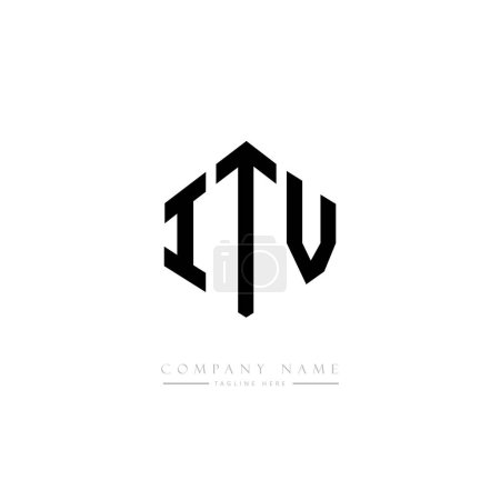 Ilustración de ITV letras logotipo diseño vector ilustración - Imagen libre de derechos