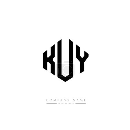 Illustration for KUY letters logo design vector illustration - Royalty Free Image