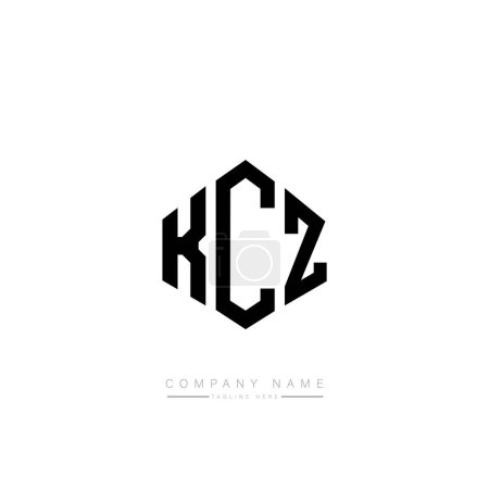 Ilustración de KCZ letras logotipo diseño vector ilustración - Imagen libre de derechos