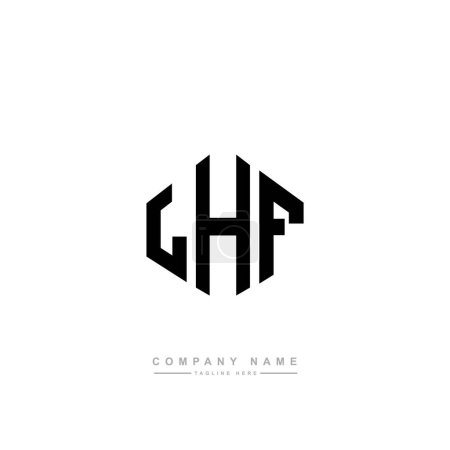 Ilustración de LHF letras logotipo diseño vector ilustración - Imagen libre de derechos