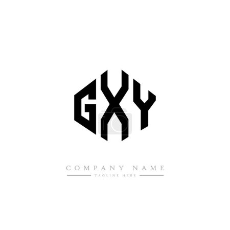 Ilustración de GXY letras logotipo diseño vector ilustración - Imagen libre de derechos